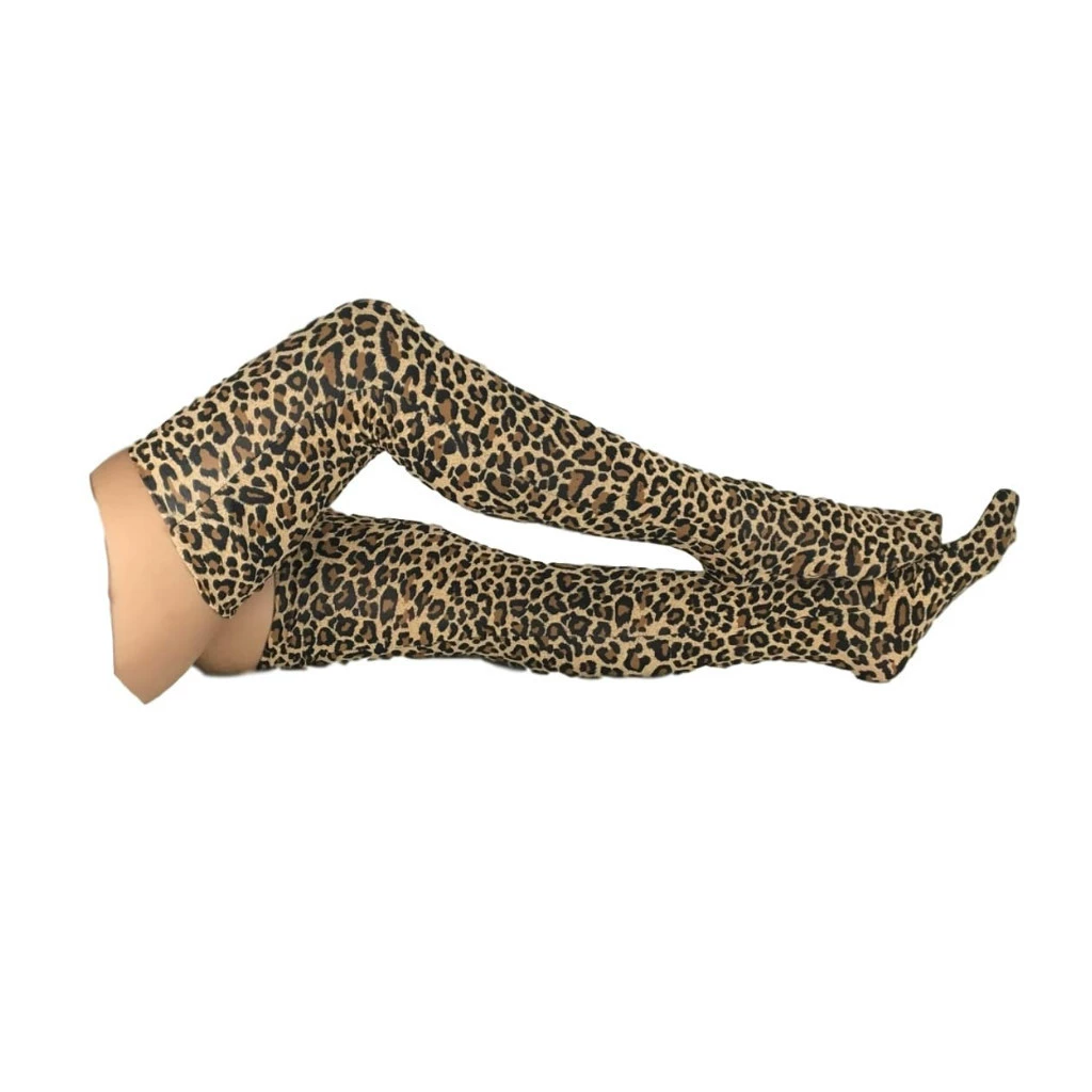 Покрытая лайкра леопардовым принтом Army Green крышка ног