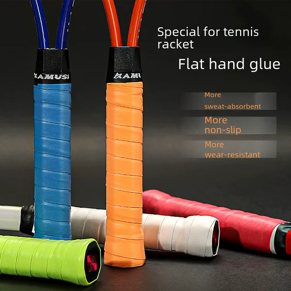 Tennis Racket Sweat-Absorbent Band, Special Flat Hand Glue for Tennis Racket, Widened, Thin, Sticky, Non-Slip Strap, Handle Wrap Band
