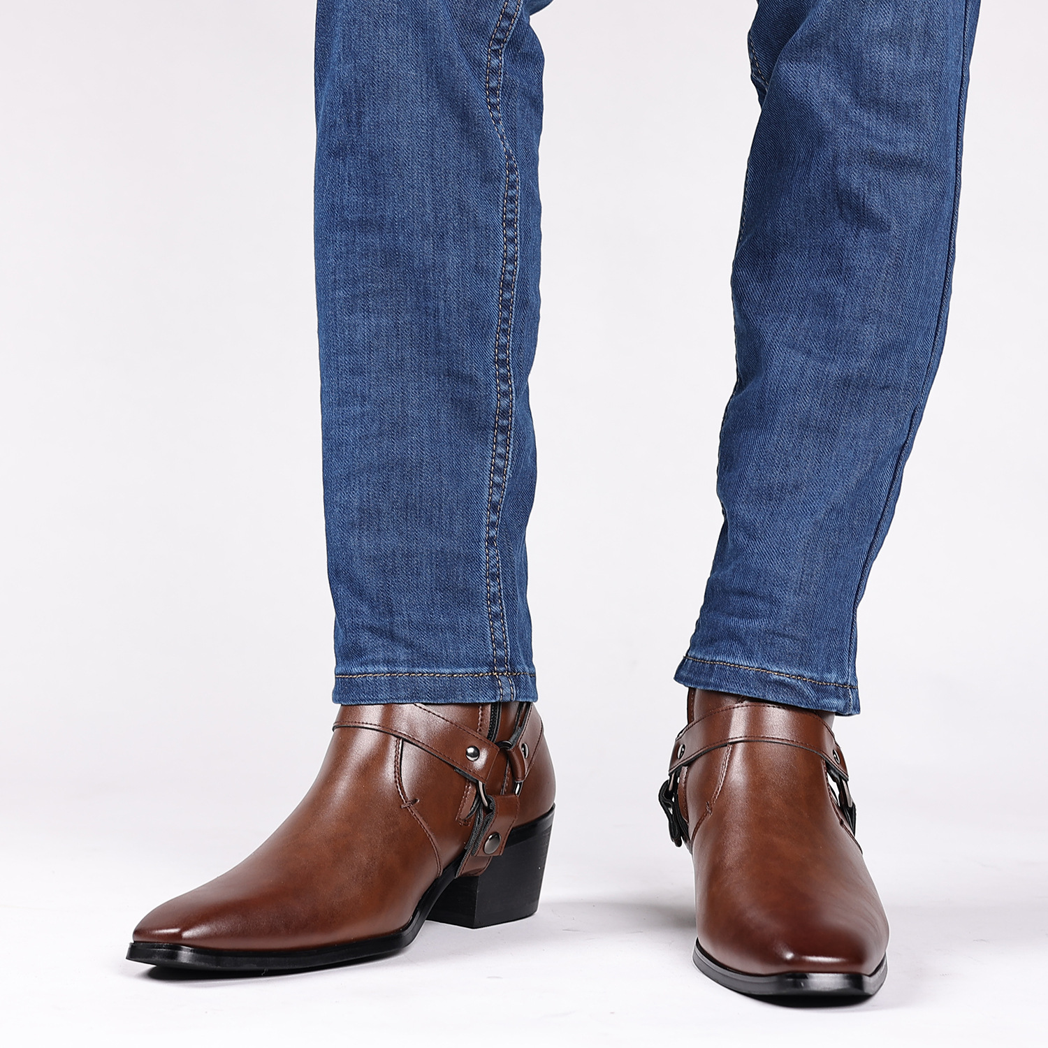 Autumn/Winter men's fashion zipper boots_vogvips.com