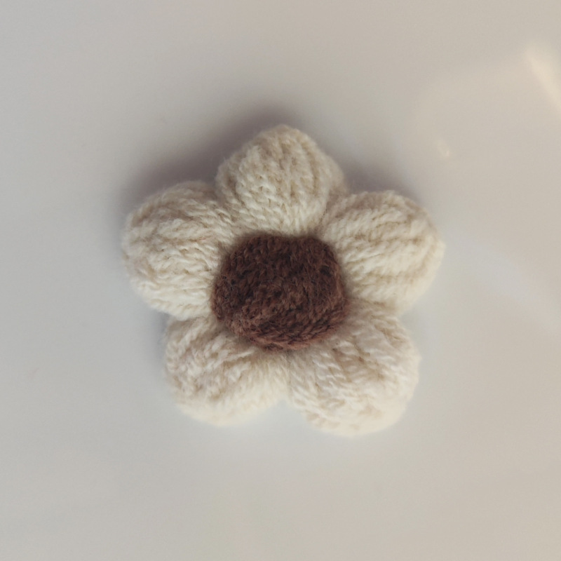 手工钩针泡芙花毛线花朵DIY发夹饰品配件胸花首饰包包服装辅料|undefined