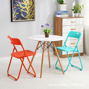 Conference Room Folding Chair Training Chair Plastic Dining Chair Student Dormitory Home Backrest Computer Chair Simple ins