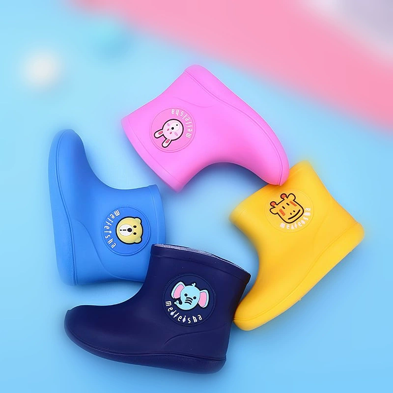 Детские мультяшные сапоги дождя детская водная обувь нескользящая модная резиновая обувь для мужчин и женщин