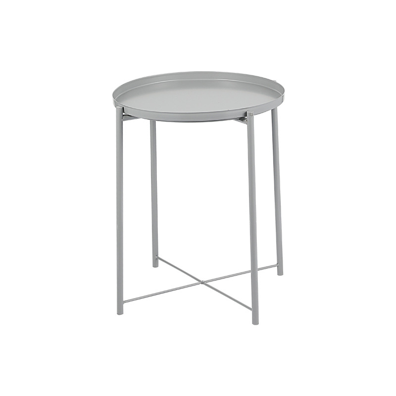 INS mesa de café pequeña mesa de bandeja simple mesa de café de metal mesa de café de hierro sofá de noche pequeña mesa redonda mini esquina