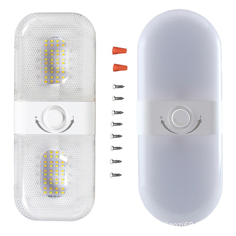 72led lámpara coche interior Techo Luz 108led coche caja luz RV luz pan iluminación lectura luz 24V