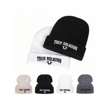 Y 54084 Skull wing embroidered beanie ���ó�������֯��ñ