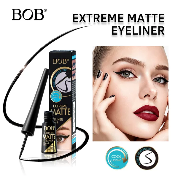 Cross-Border Makeup Bob Liquid Eyeliner Waterproof Non-Smudge Quick-Drying Long-Lasting Non-Removing Matte Beginner Liquid Eyeliner Pen