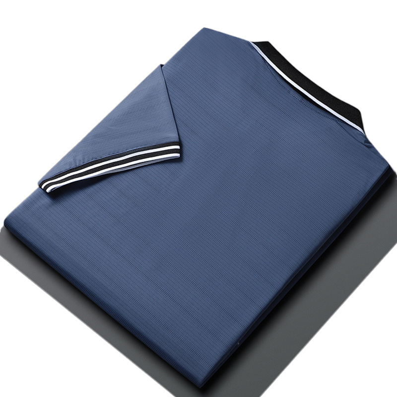 Hielo polo camiseta hombre de manga corta 2023 verano delgada ropa de negocios casual hombre camiseta con solapa de moda