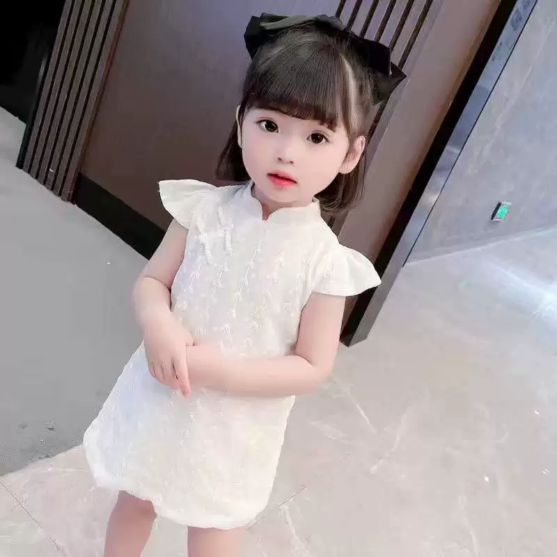 Детское платье-клайшинг Cheongsam, платье-кие, летняя тонкая принцесса юбка, размеры 90–130 см
