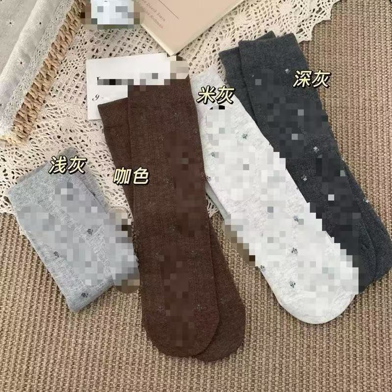 秋日美拉德碎花袜女士新款温柔中筒袜ins风百搭堆堆袜长筒袜日系|undefined
