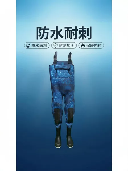 Factory Direct Supply Waterproof Fishing Pants, One-Piece Wading Pants with Suspenders, Wear-Resistant Fishing Pants, Outdoor Stream Fishing Pants