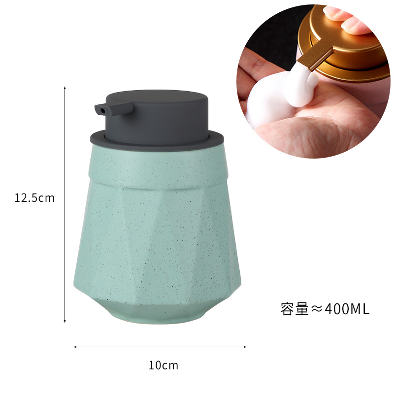 Nórdico Baño de cerámica mano desinfectante champú desinfectante sub-botella gel ducha Hotel mousse espuma prensa botella