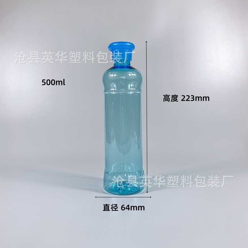 Botella de cabeza de bomba de presión PET Botella de espíritu de lavado de 500ml Botella de limpieza de frutas y verduras Botella de detergente de 1.5 litros Botella de champú 2L