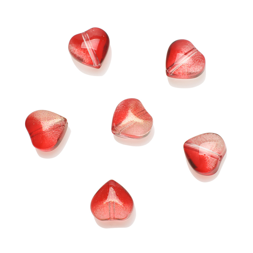 50 PCS/Package 8 * 5mm Hole 1~1.9mm Glass Heart Shape Beads display picture 16