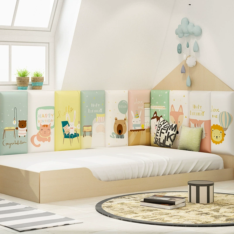 Children's self-adhesive tape on wall for bed, collision protection, early education