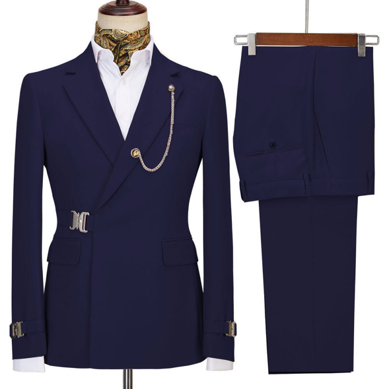 Men's Two-Piece Suit Amazon Foreign Trade Business Casual European and American Suit Groom Wedding Banquet Dress Suit