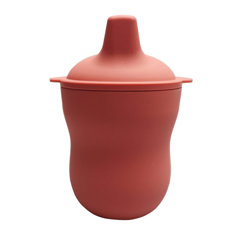 Adecuado para bebés de 3 años de edad, tazas de bebida de silicona, tazas de dieta de silicona, tazas de capacitación de pico de pato de 180ml, pequeña capacidad