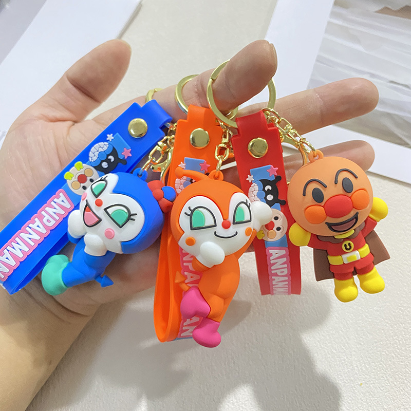 新款面包超人钥匙扣立体公仔汽车挂件包包挂饰抓娃娃机小礼品批发