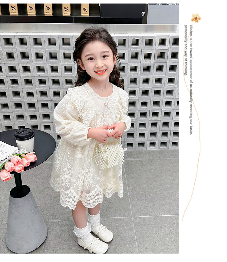 Jupe de princesse décontractée en dentelle pour filles, vêtements à la mode occidentale pour enfants, jupe de princesse décontractée, nouvelle collection printemps 2024_voghion.com