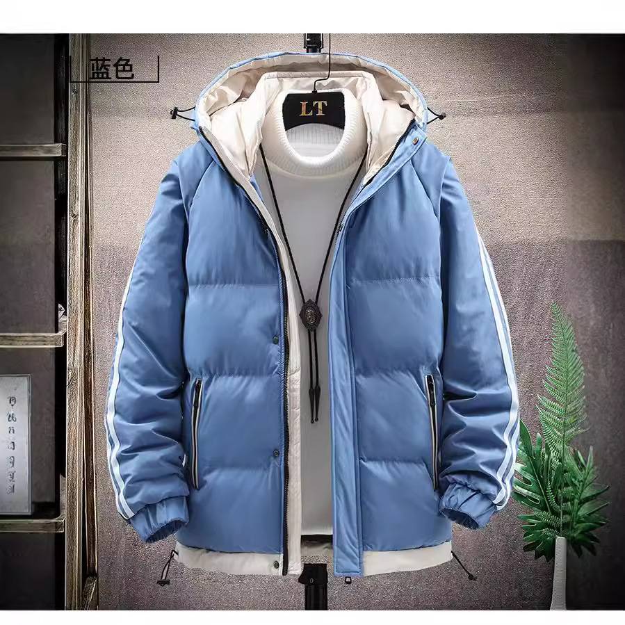 Abrigo de algodón acolchado de los hombres 2023 Invierno Nuevo abrigo juventud estilo coreano engrosado algodón acolchado chaqueta abajo algodón abrigo caliente