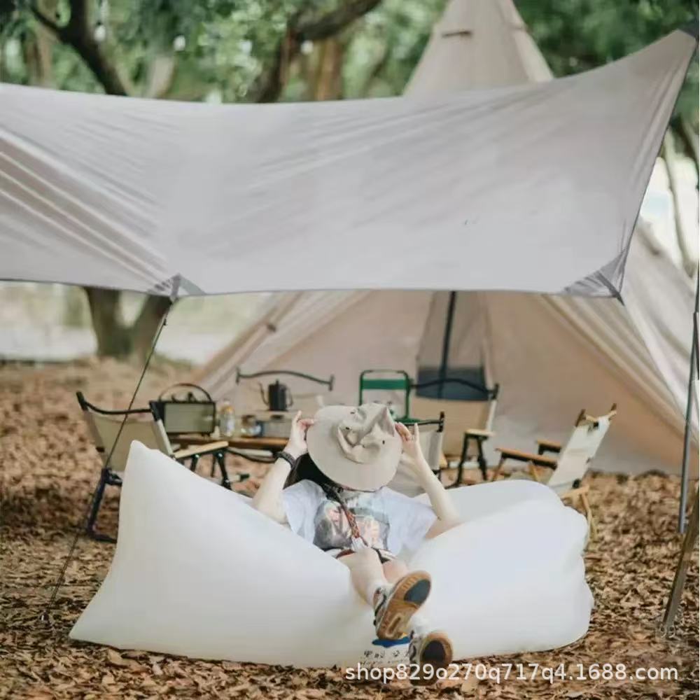 Festival de música al aire libre sofá infláble cama de aire conveniente picnic camping relajación almuerzo cojín perezoso