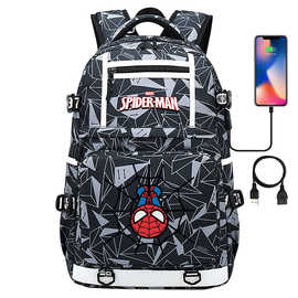 新款日漫超级英雄印花青少年中小学生书包男女休闲旅行双肩背包