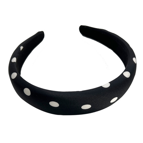 French-style sponge headband retro polka dot high-top outdoor head hoop hair clip internet-famous versatile elegant headwear