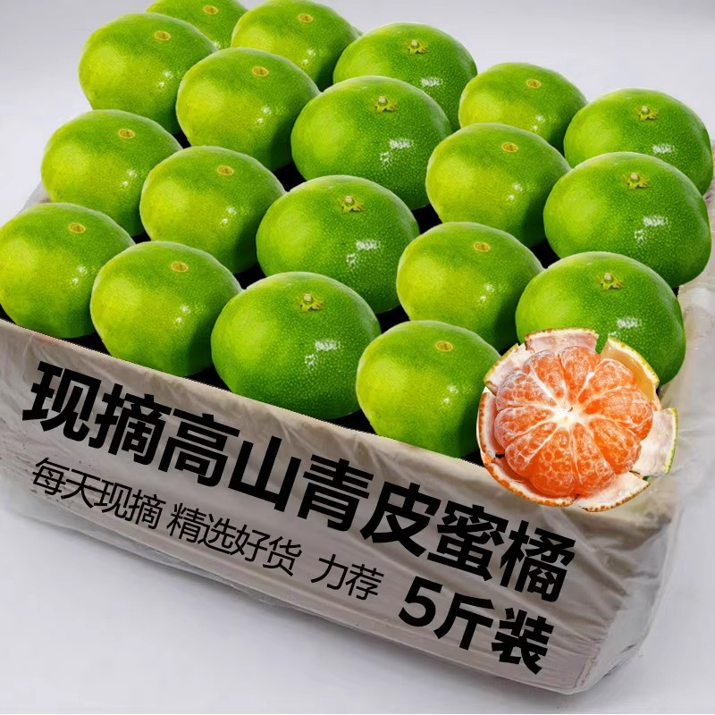 青皮蜜橘5斤新鲜水果当季蜜桔柑橘酸甜桔子孕妇大果整箱