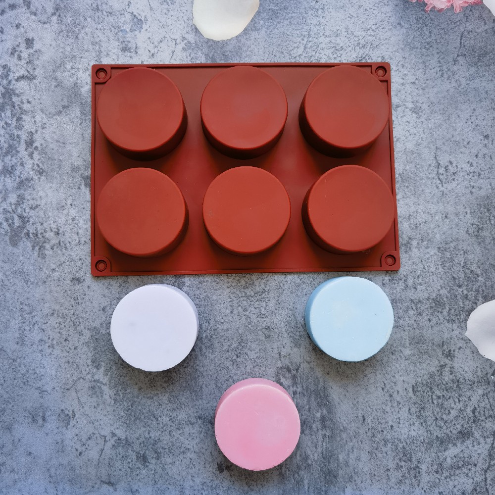 Silicone 6 cilindros pequeños 154 molde de pastel helado gelatina pudín jabon molde de pastel herramientas de horneado