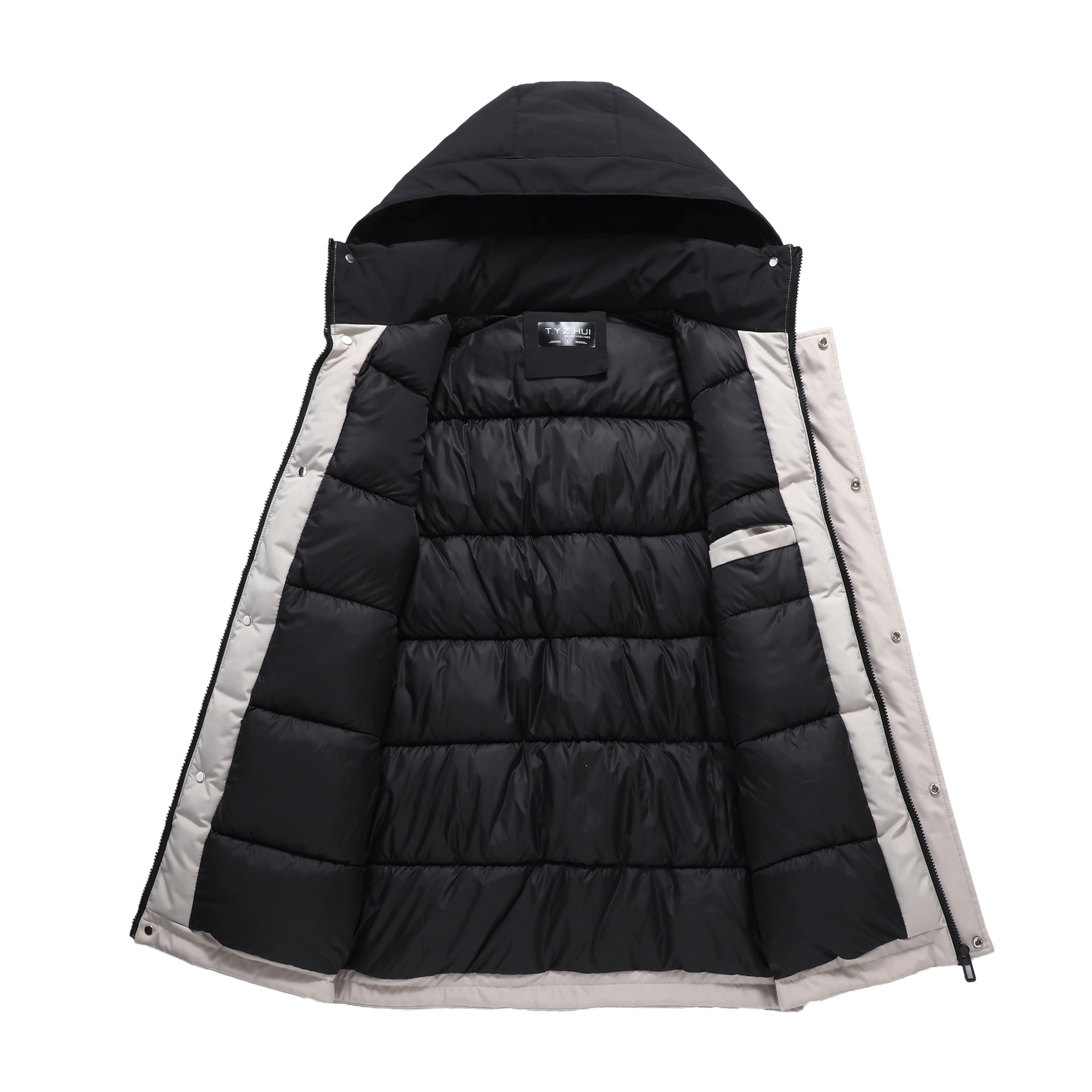 Color blocked down for men, mid o long winer clohing, new fashion, personaliy, rend, ho selling men's coon_voghion.com