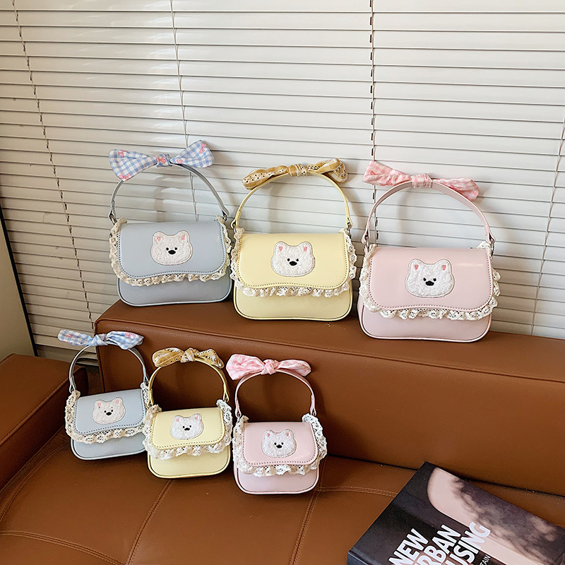 Dulce y lindo arco bolso de niña de encaje mini mochila 2026 nuevo bolso para niños