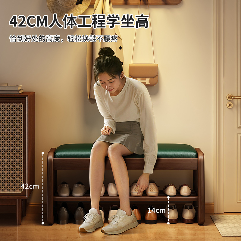 Taburete de zapato de cambio de cubierta plegable con puerta de almacenamiento para uso doméstico, taburete de zapato de entrada para sentarse y vestir, taburete de zapato de entrada integrado para almacenar
