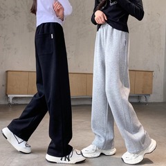 春秋款女童运动裤2025新款宽松阔腿儿童裤秋装中大童直筒休闲卫裤