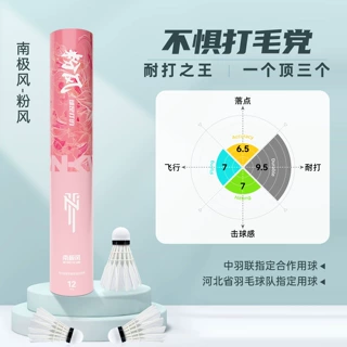 南极风粉风羽毛球鹚鸪鸭毛球耐打王不易打烂俱乐部比赛耐打训练球