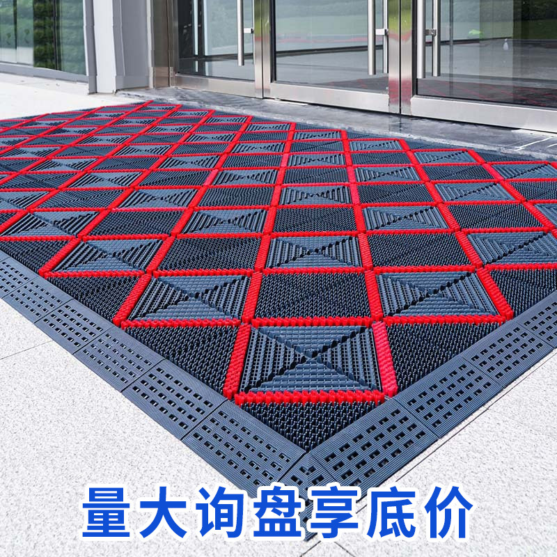 室外防滑拼接地垫酒店门口耐脏地毯入户门地垫户外进门除尘防水垫