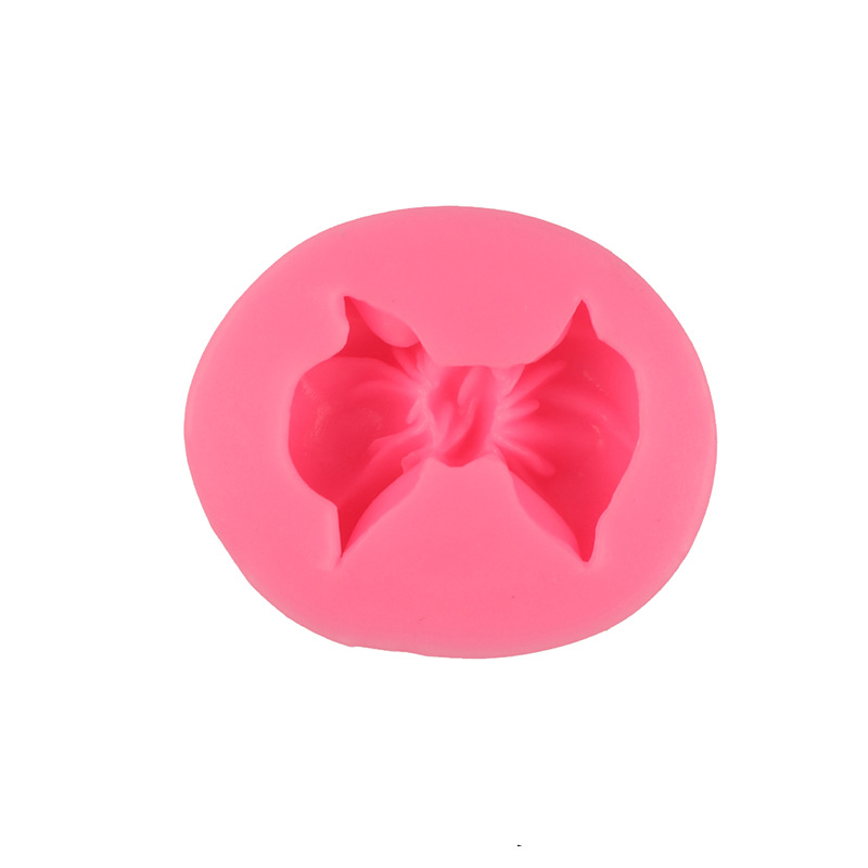 Tridimensional bowknot fondant molde de silicona molde de chocolate ritmo seco bricolaje molde para hornear accesorios de arcilla epoxi