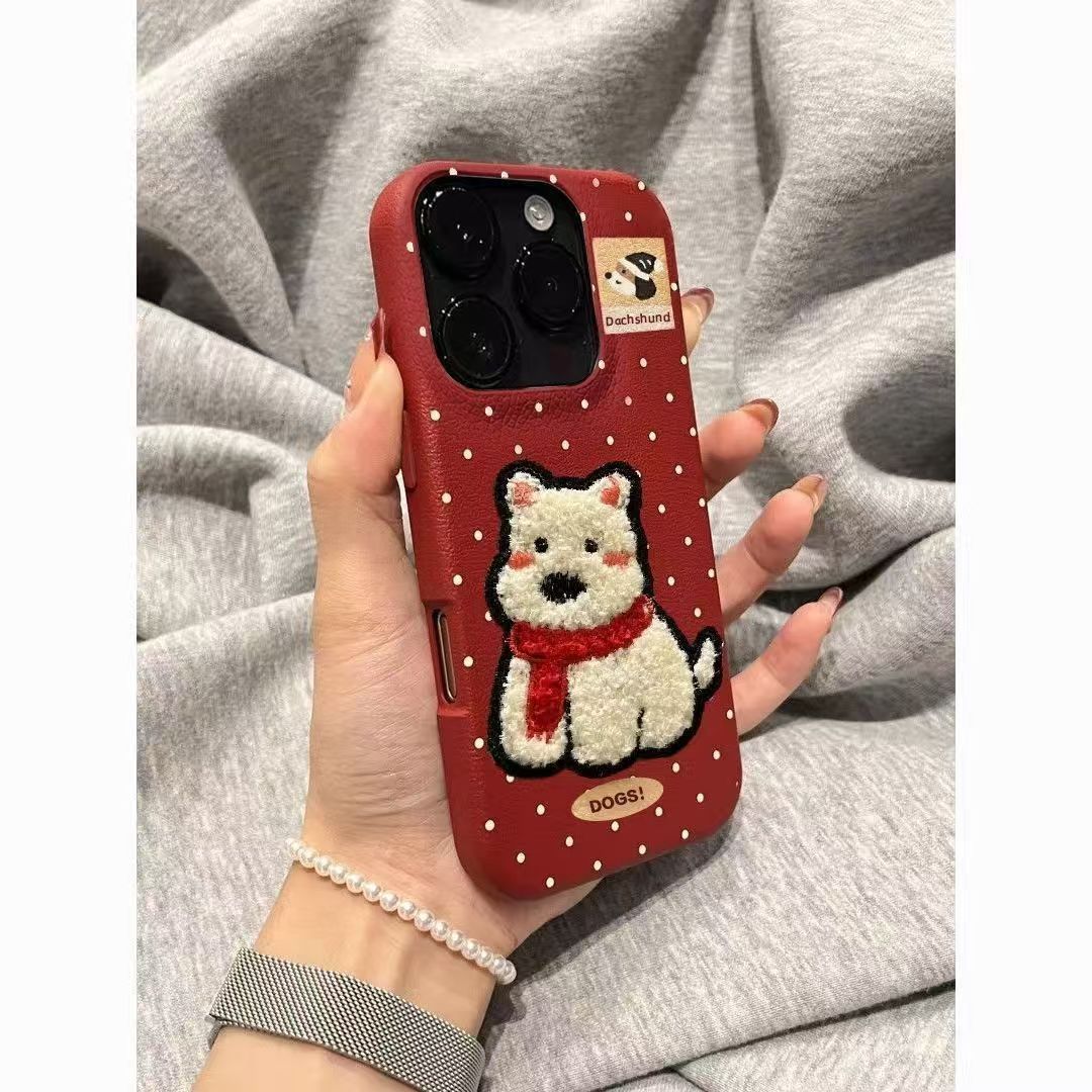 刺绣西高地皮纹适适用VIVOX300PRO手机壳新款X200/S30/S20女y52s