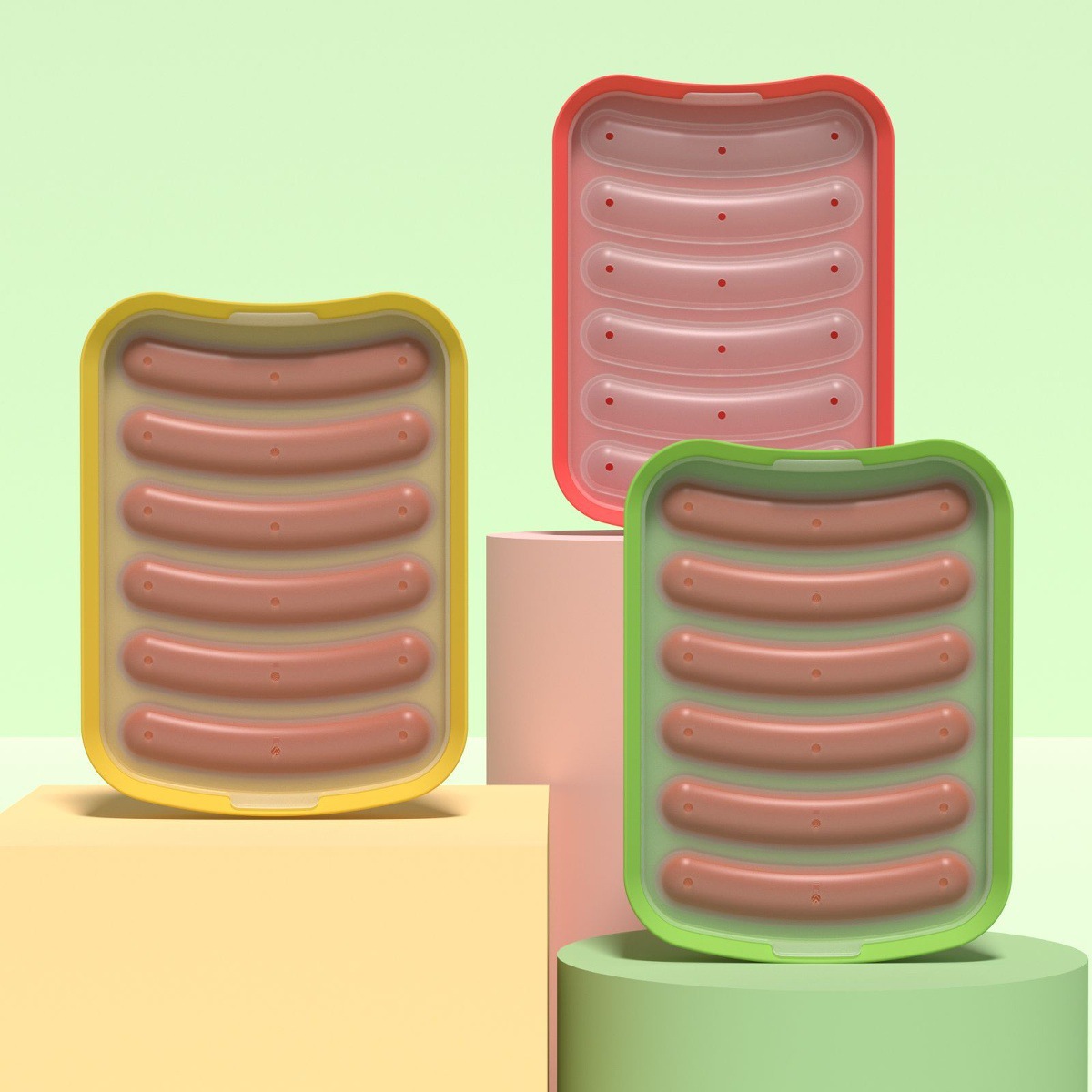 食品级硅胶宝宝辅食硅胶模具蒸糕小蛋糕烘焙工具自制香肠专用磨具