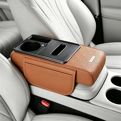 Armrest box pad | Tissue Box and Cup - small-size-ideal-orange-35x16x7cm