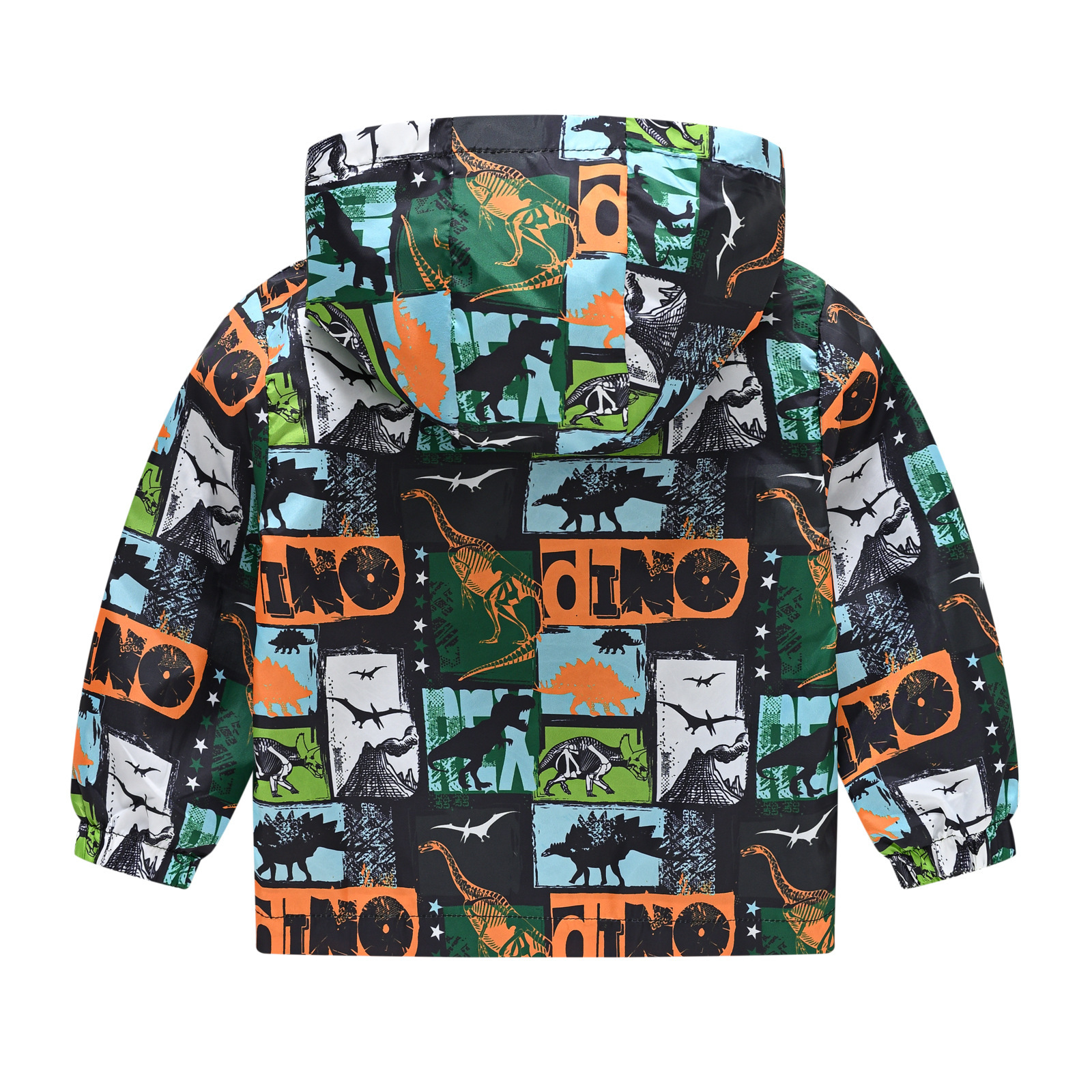 Black Background Dinosaur Jacket