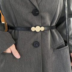 Women's Slim Decorated Waist Belt Dress, Simple and Fashionable, Versatile Matching Skirts and Sweaters, Korean Version, Beauty Head, Women's Trendy Waist Belt