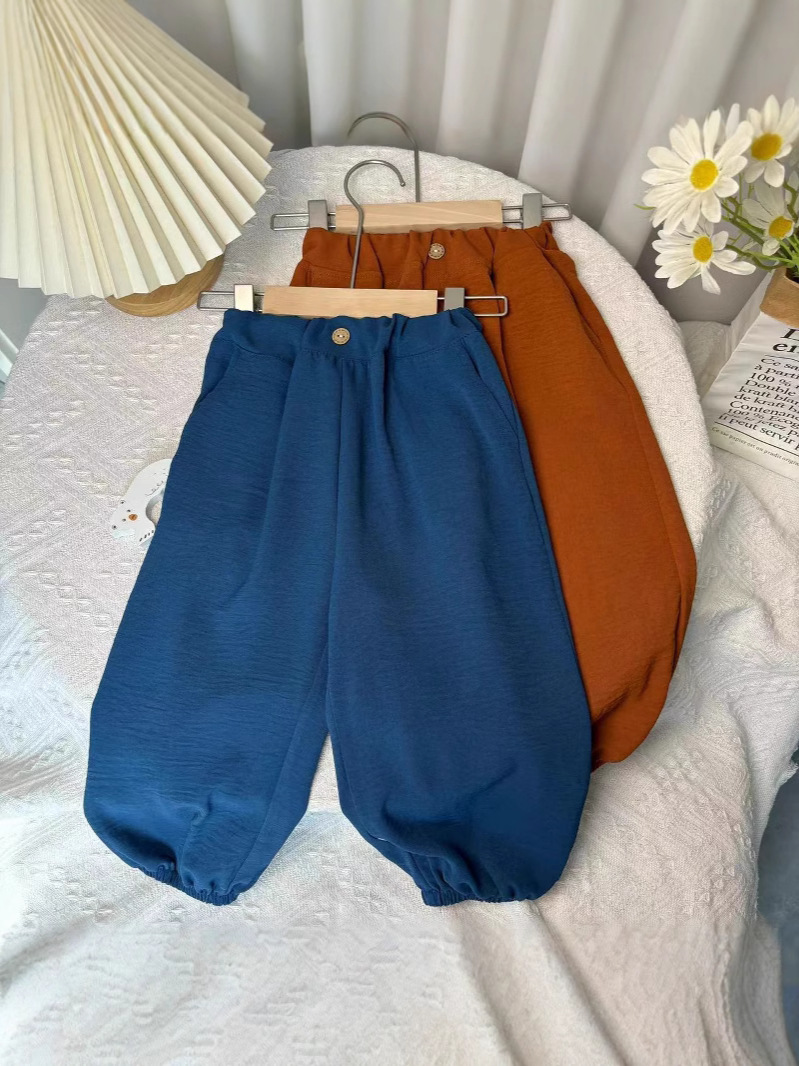 Children's summer thin breathable trousers for men and women girl's…