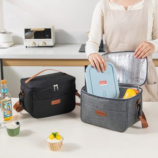 Cross-border Exclusive Simple Lunch with Rice Thickened Aluminum Foil Long-term Fresh-keeping Ice Bag Crossbody Portable Outdoor Insulation Bag