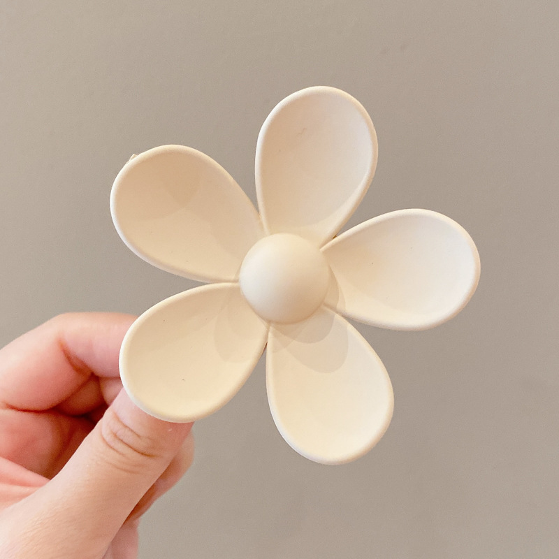 Otoño y invierno simple café de leche tiburón clip de cabello más agarrar clip de alta sensación detrás de la cabeza cabello adorno de cabello coreano agarrar cabello universal