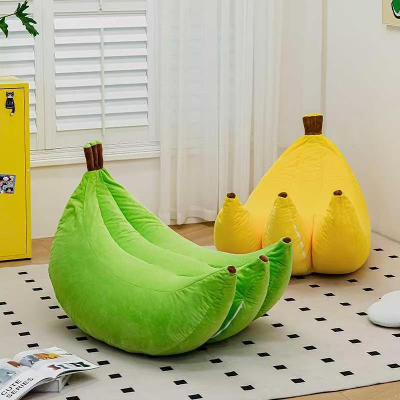 Lazy Space Trendy Creative Fruit Lazy Sofa for Home Bedroom Tatami, Can Be Used for Sleeping or Reclining, Banana Single Chair