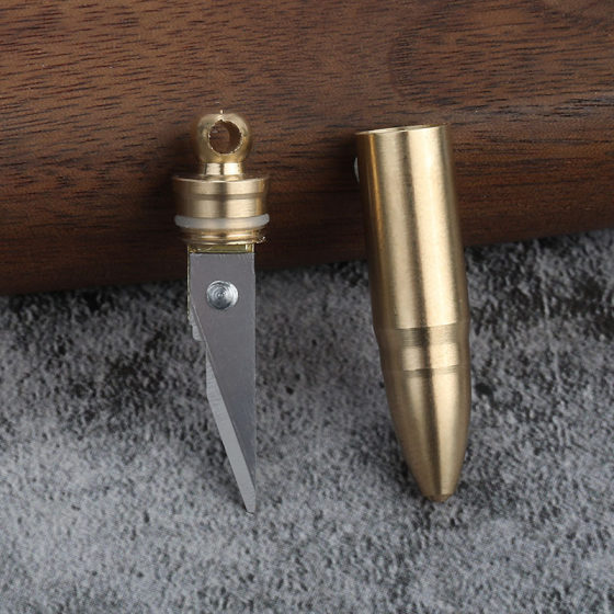 Brass Keychain Bullet Express Knife Pendant Express Knife Gourd Pendant Jewelry Metal Crafts