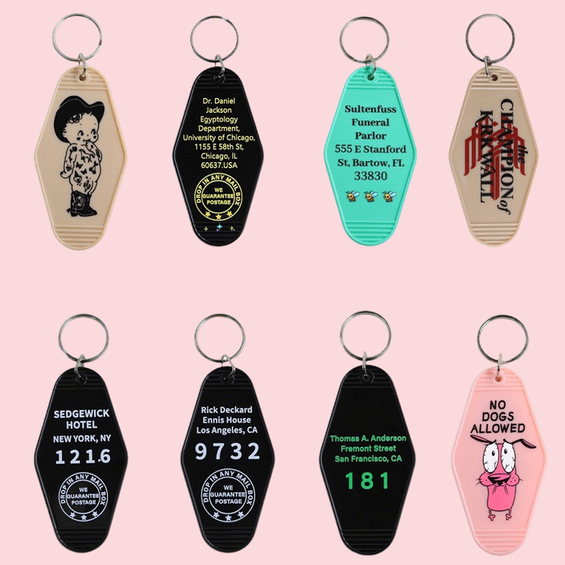 Retro Motel Key Tag Modern Minimalist Hotel Room Keychain Novelty Fun Backpack Decoration Pendant Retro Motel Key Tag Modern Minimalist Hotel Room Keychain Novelty Fun Backpack Decoration Pendant