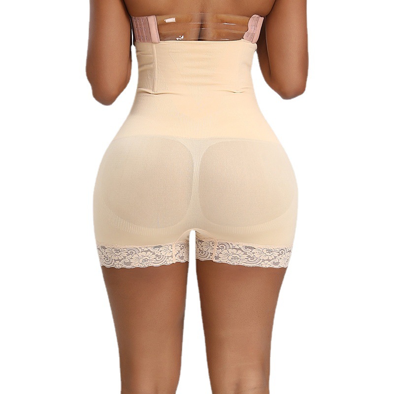 Cross-border best-selling high-waist tummy control buttock lifting shaping pants with lace underpant seamless innerwear for women