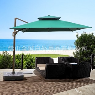 Umbrella Beach Hotel Villa Terrace Courtyard Umbrella Coffee Shop Sunshade Roman Umbrella Uv Protection with Light Optional
