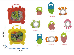 Newborn Baby Hand Rattle Toy 0-1 Year Old Baby Educational Early Education Grasping Chewable Teether 3-6 Months Toddler Comfort