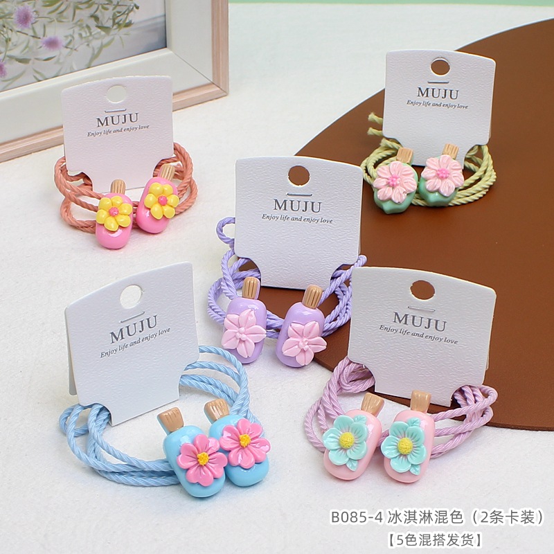 [Carga de tarjeta] sensación de alto nivel coreano de cabello de código de barras de moda de alta elasticidad de cabello anillo de cabello correa de cola de caballo